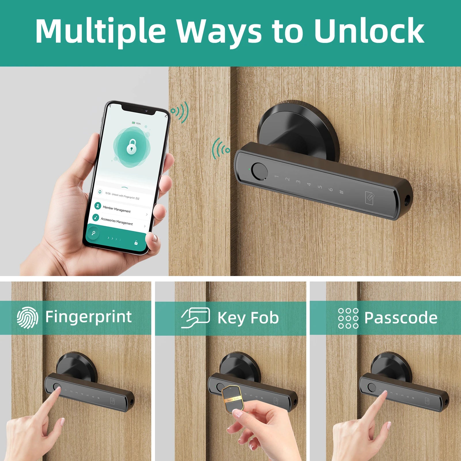 Viladepot Smart Fingerprint Door Lock with App Control - Smarsty