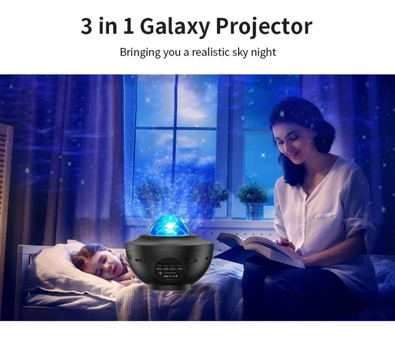 LED Starry Galaxy Projector with Bluetooth Music Player - Smarsty