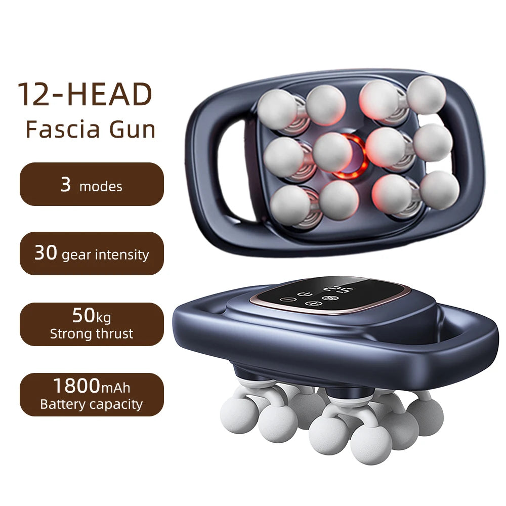 16-Head Fascia Gun High-Frequency Vibration Body Massage Gun Back and Waist Massager Neck Shoulder Massager Muscle masajeador - Smarsty