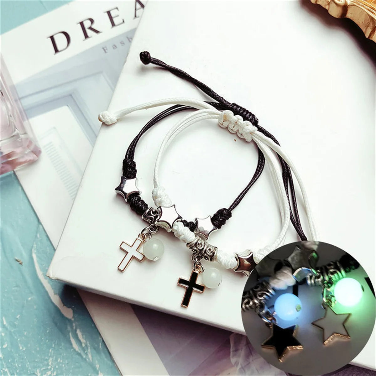 Luminous Beads Star Couple Bracelet for Lovers - Smarsty