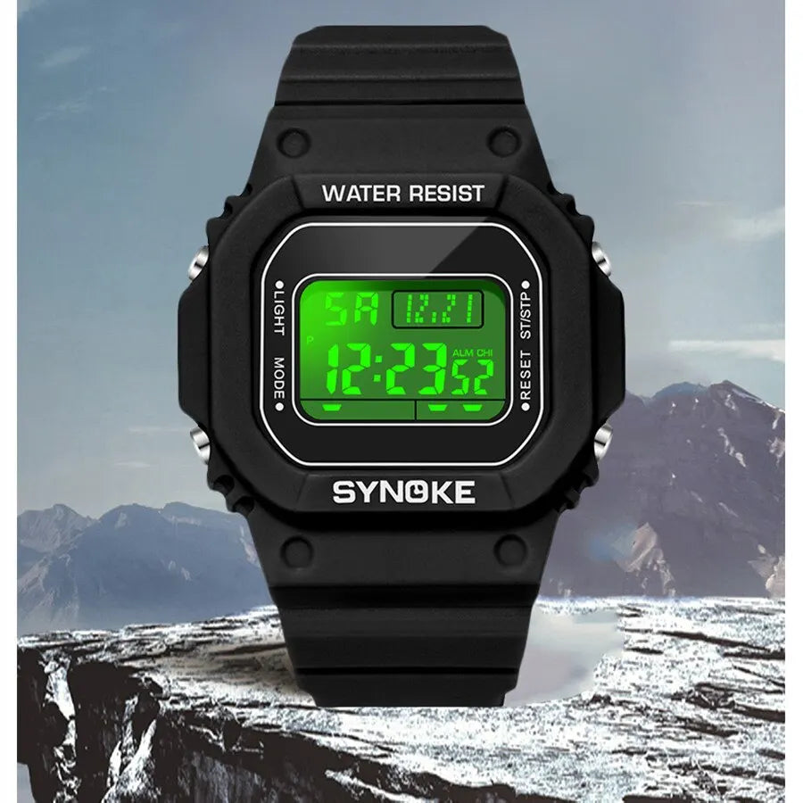 SYNOKE Outdoor Military Digital Watch for Men Waterproof Luminous Sports Timepiece - Smarsty