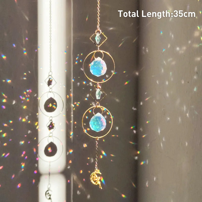 Hanging Crystal Pendant Suncatcher Wind Chimes for Home Decor - Smarsty