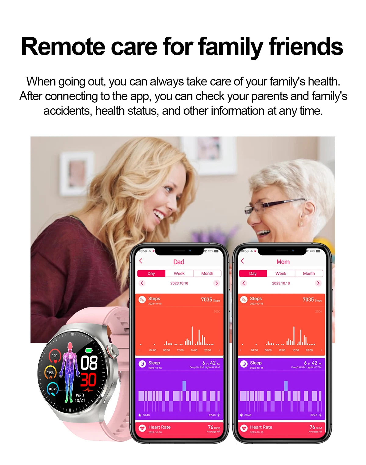 2025 Smart Health Watch with Blood Oxygen and ECG - Smarsty