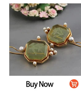 Geometric Metal Pearl Stud Earrings Minimalist Trendy - Smarsty