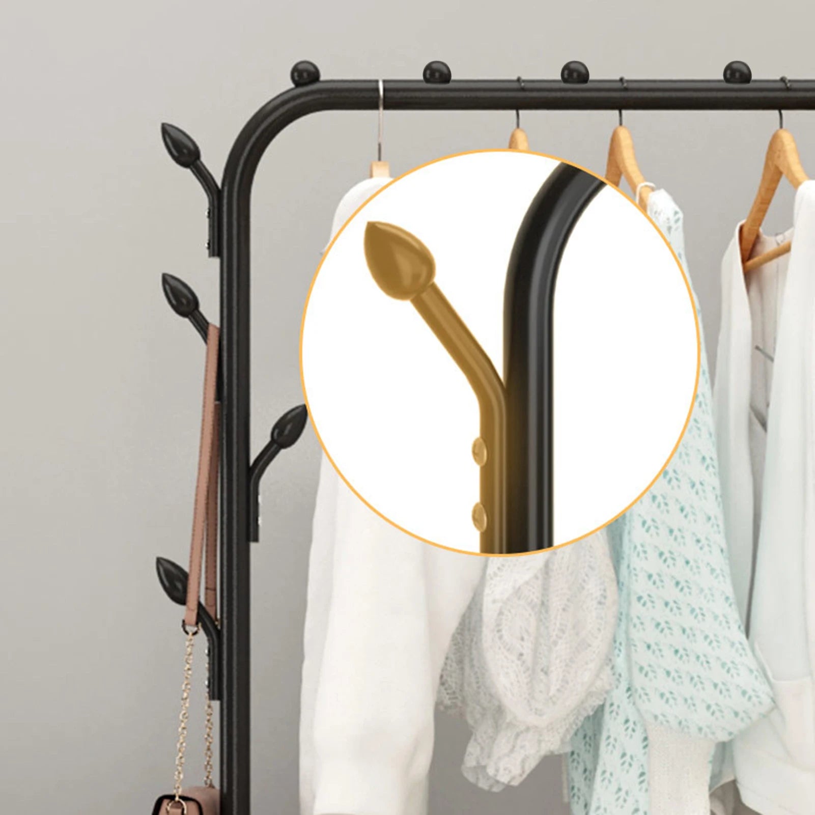 Clothes Rack Nightstand Coat Rack Storage Bedroom Clothes Stand Organizer Night Table Storage Shelf Clothing Racks Household - Smarsty