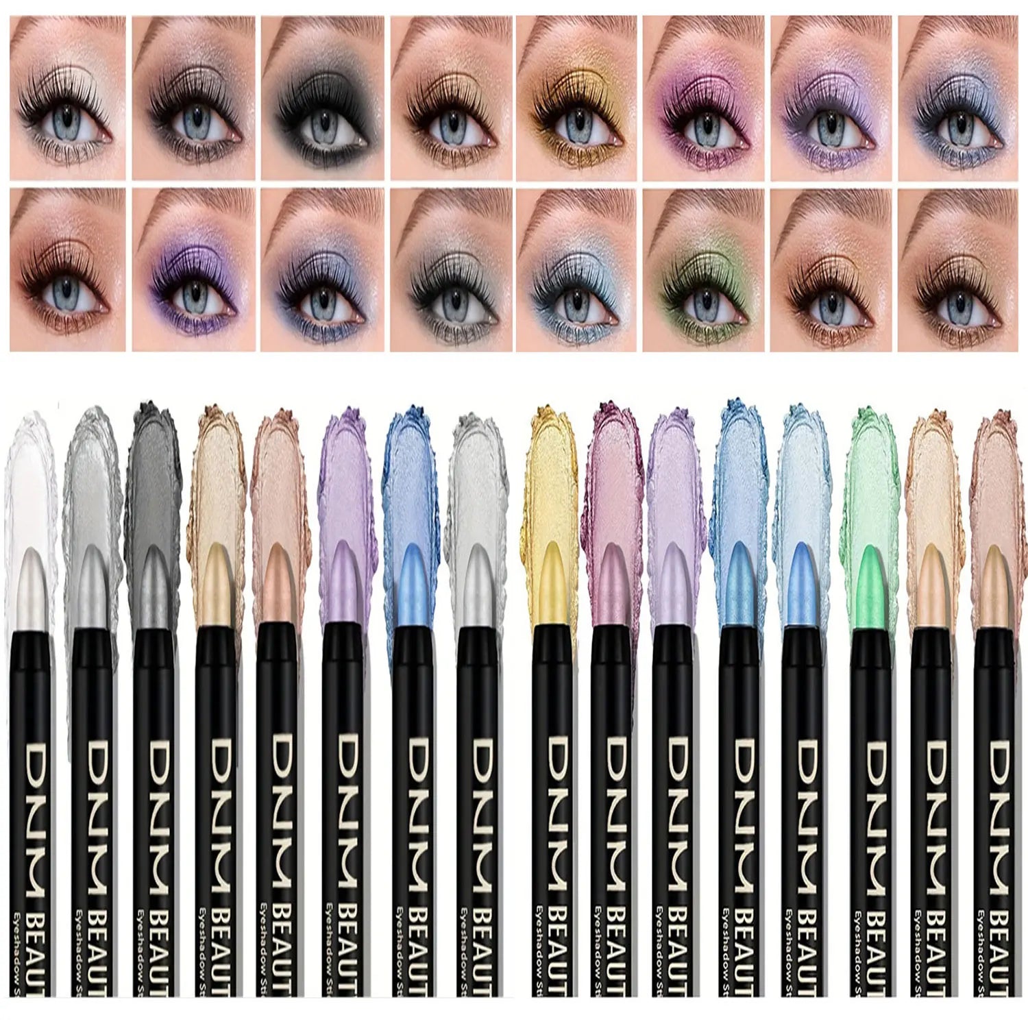 16 Colors Waterproof Pearlescent Eyeliner for Long-Lasting Makeup - Smarsty