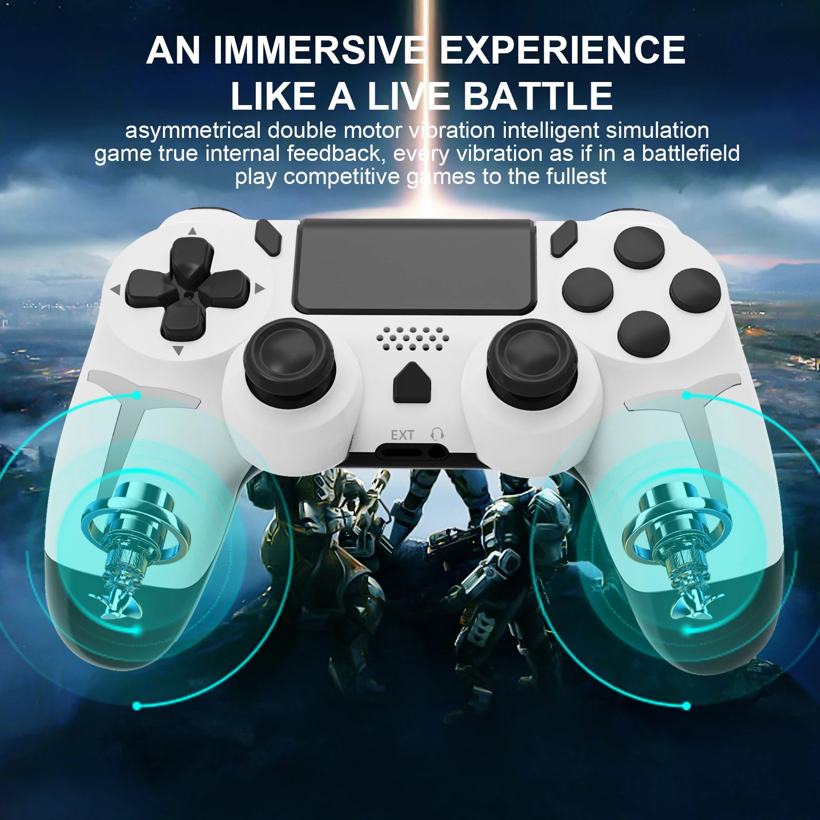 GAMINJA Wireless Gamepad Controller With Dual Vibration - Smarsty