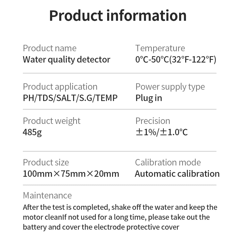 Tuya WiFi 5 in 1 Water Quality Monitor for Aquariums - Smarsty