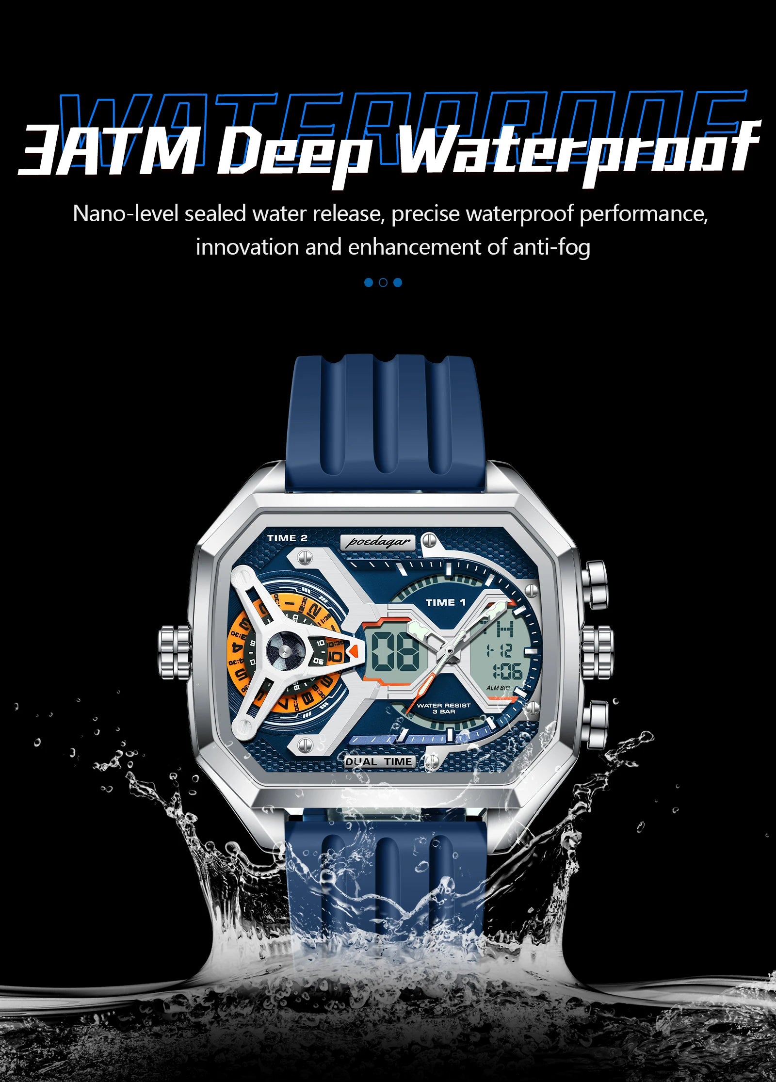 Luxury Men’s Luminous Quartz Watch with LED Calendar - Smarsty