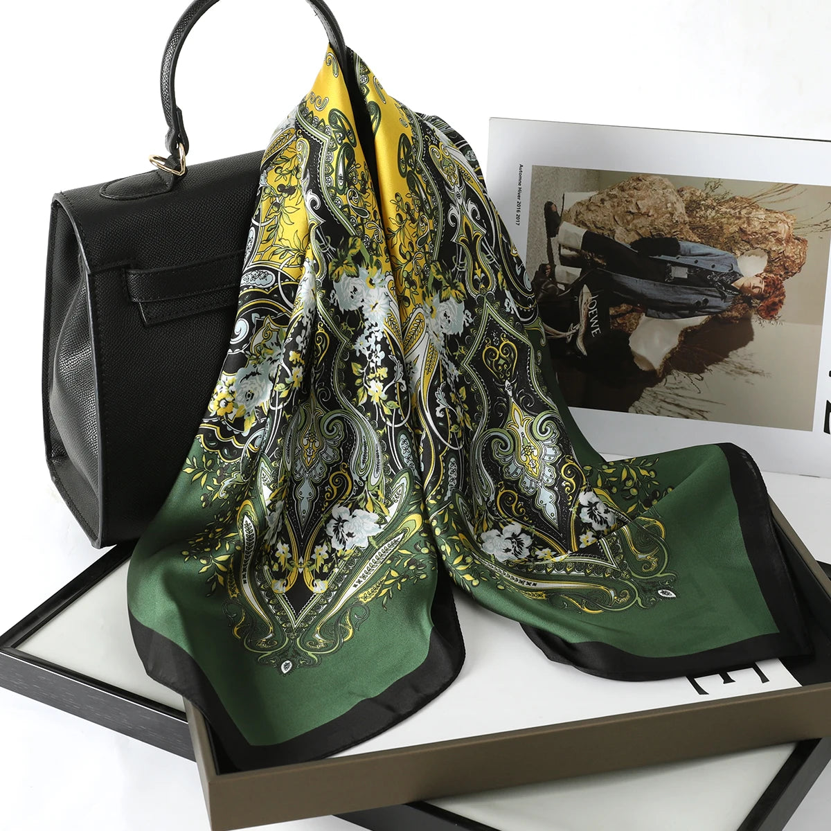 Luxury Silk Satin Scarf for Women with Sun Protection - Smarsty