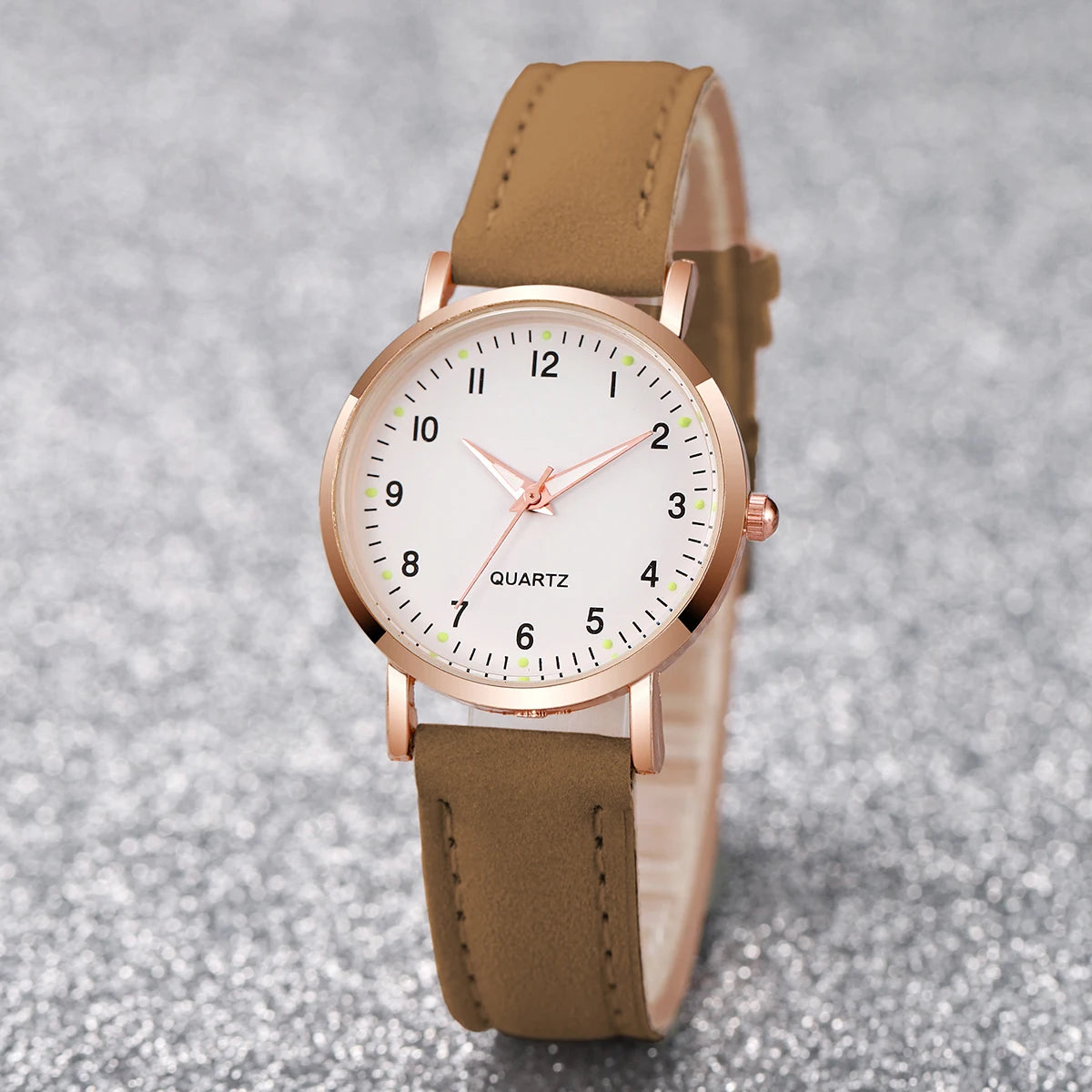 Fashion Women Quartz Watch with Leather Band - Smarsty