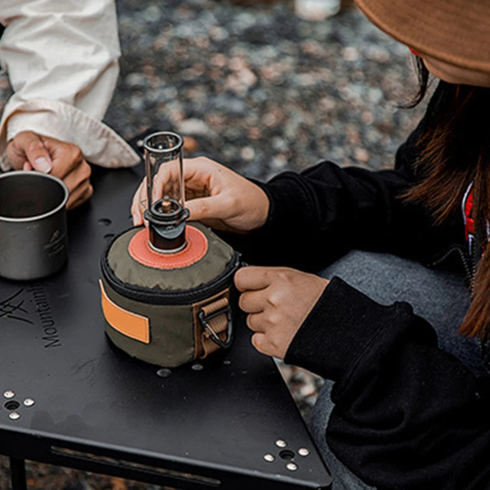 Camping Gas Lantern Butane Gas Light Lantern Multi-Function Gas Candle Light Metal Portable Tent Lantern for Camping Picnic