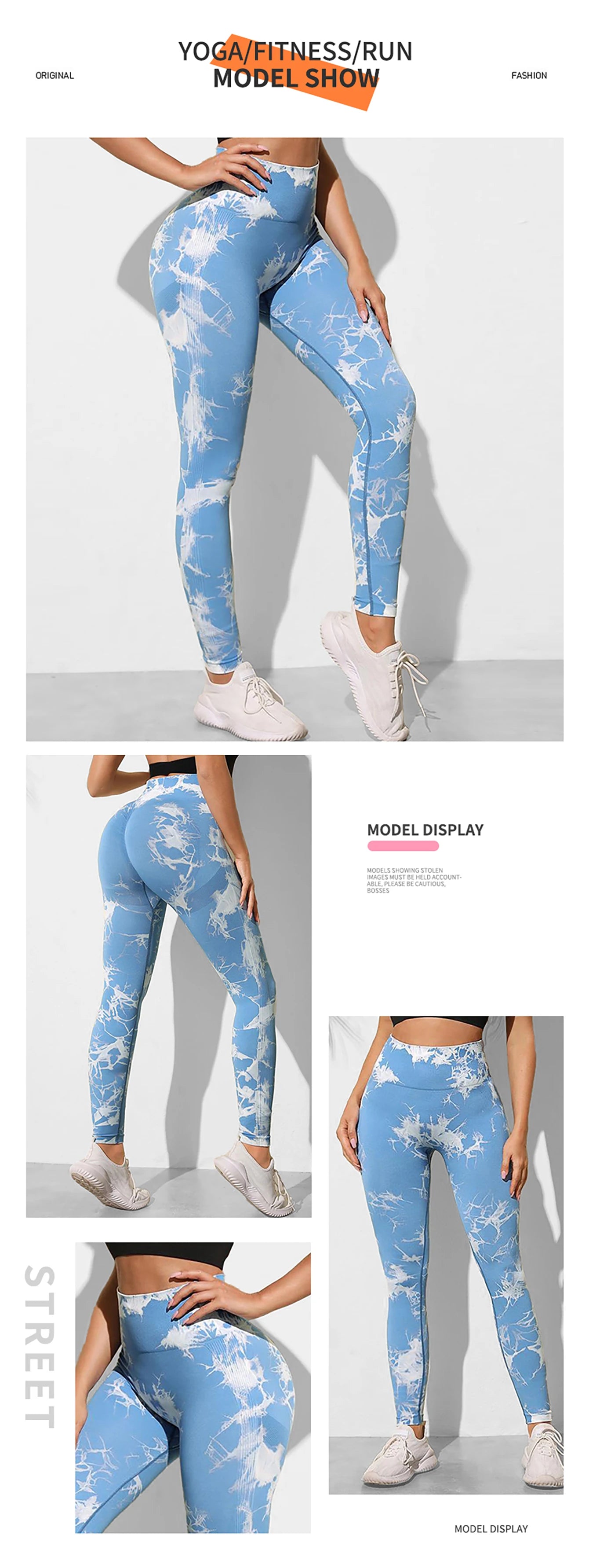Tie Dye Yoga Pants Sport Leggings Women Seamless High Waist Push Up Woman Tights Fitness Workout Leggins Gym Clothing 2024 New - Smarsty