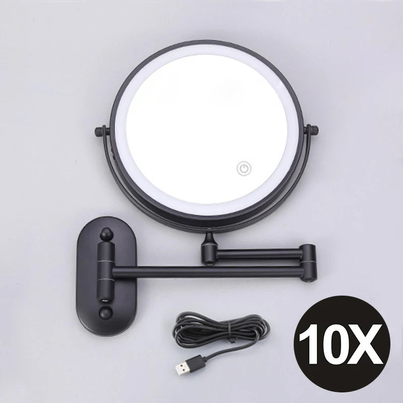 8 Inch Chrome Makeup Mirror with Dual Magnification - Smarsty