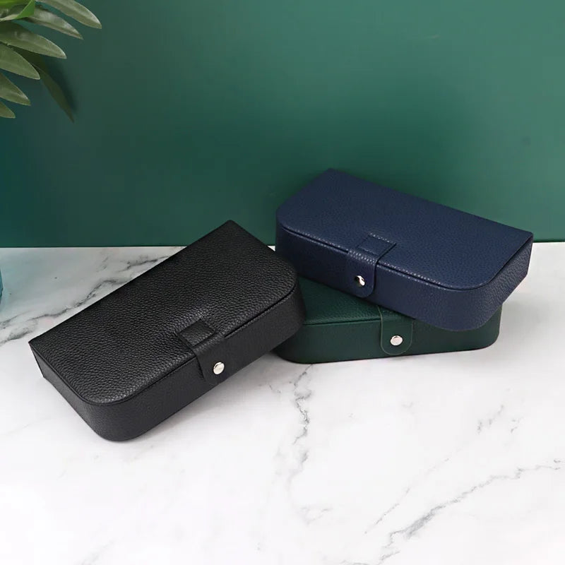 Portable Jewelry Organizer Case for Travel with Leather Storage - Smarsty