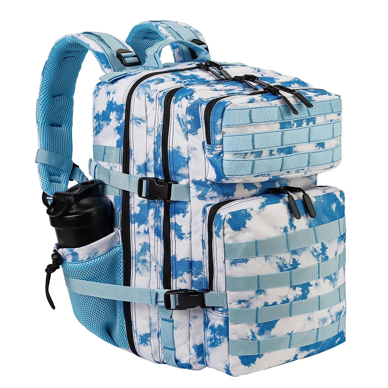 LHI 45L/35L/25L Tactical Backpack for Men and Women Waterproof Athlete Gym Outdoor Bag Travel Hiking Rucksack with Bottle Holder - Smarsty