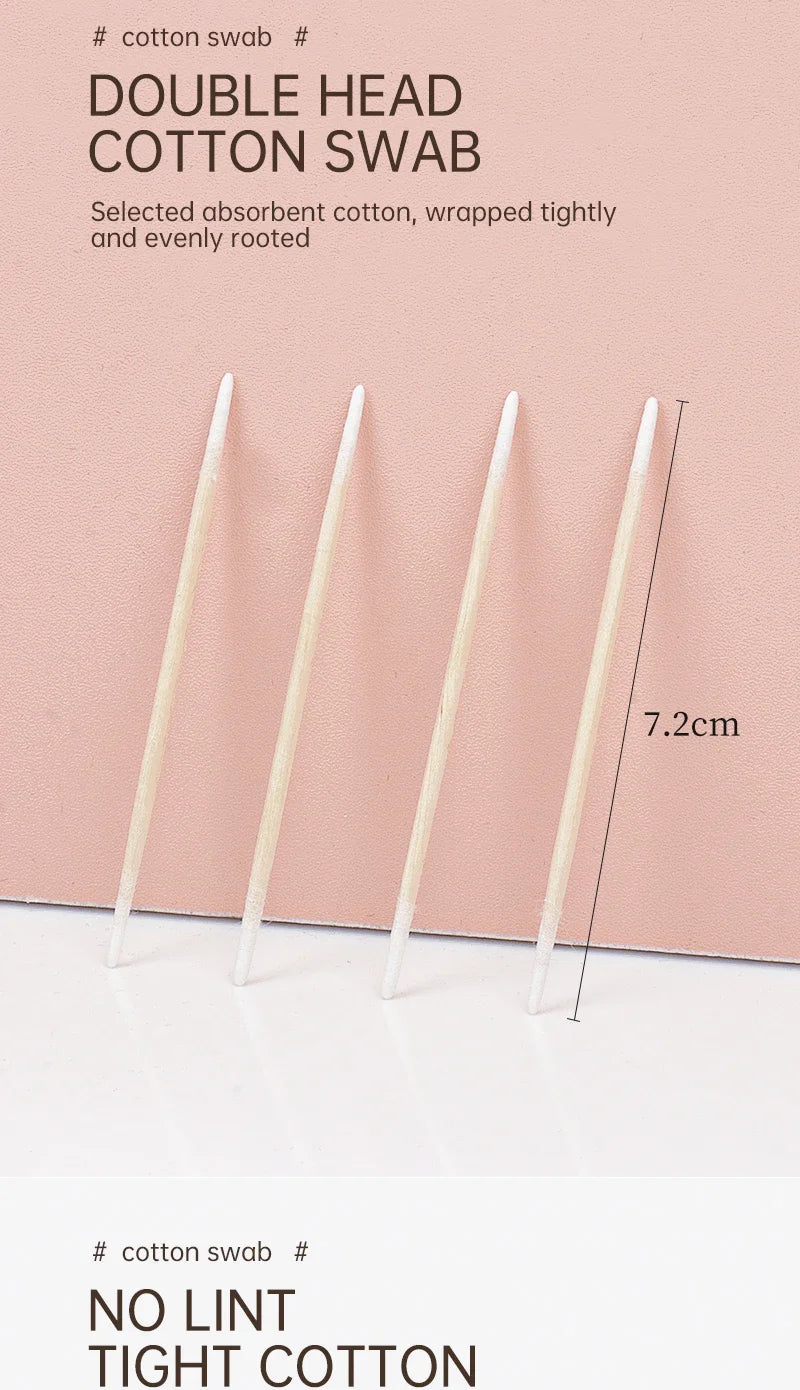 Disposable Wood Cotton Swabs for Eyelash Extensions - Smarsty