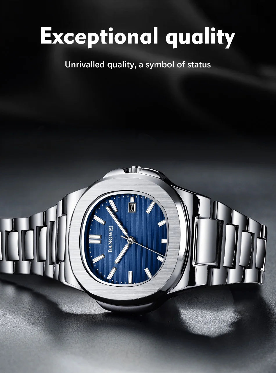 Luxury Waterproof Men's Quartz Watch with Automatic Date - Smarsty