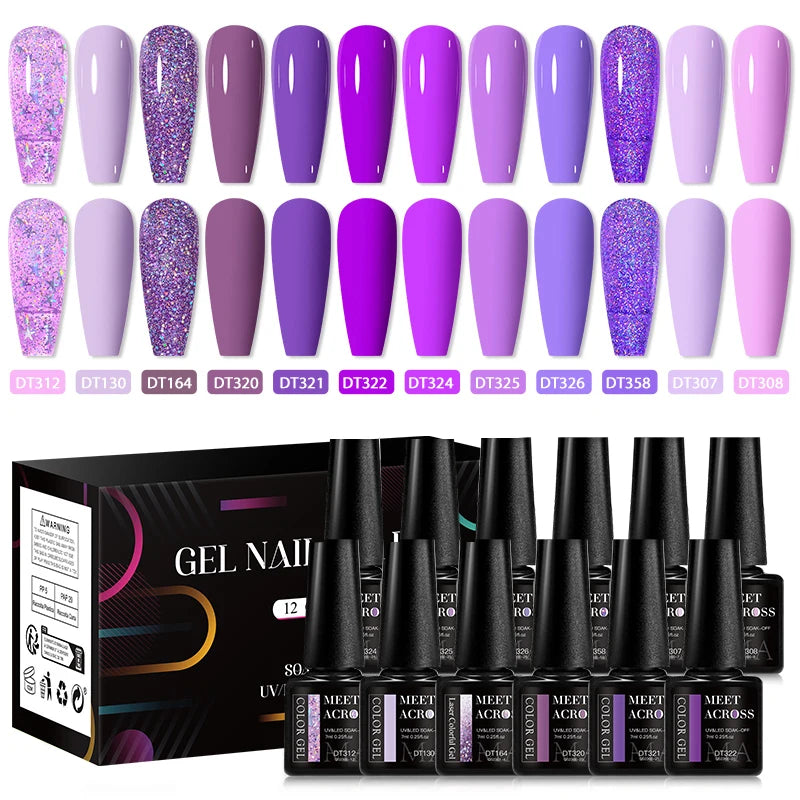 12Pcs Macaron Gel Nail Polish Set For Long Lasting Manicure - Smarsty