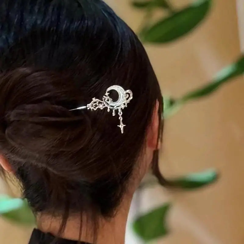 Romantic Moonstone Star Hair Stick for Trendy Girls - Smarsty