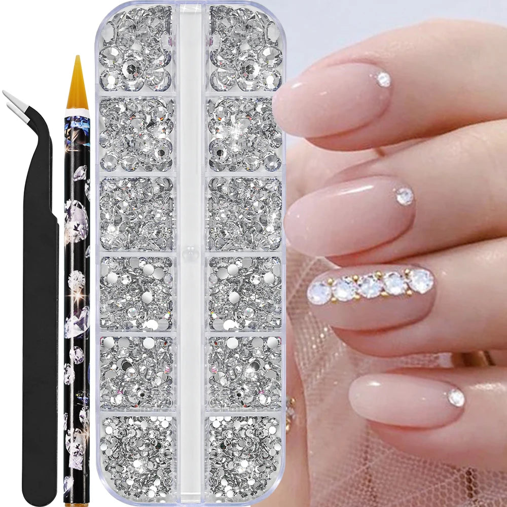 Mini Caviar Beads Nail Art Set with Magnetic Pen - Smarsty