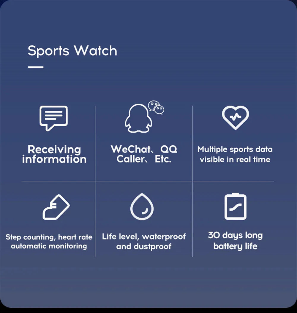 Smartwatch Fitness Tracker with Music Control and Pedometer - Smarsty