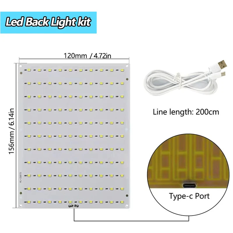 For Bambu Lab Led Lamp Kit Adjustable Light Kit Led Light Parts Hardware DIY Model white /cold/warm light Without Lamp shell 001 - Smarsty
