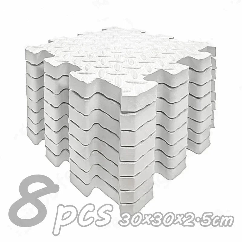 8Pcs/2.5cm Thick Nonslip Baby Crawling Play Mat Soundproof Puzzle Gym Mat for Children's Room and Eco-Friendly Puzzle Mat by Smarsty