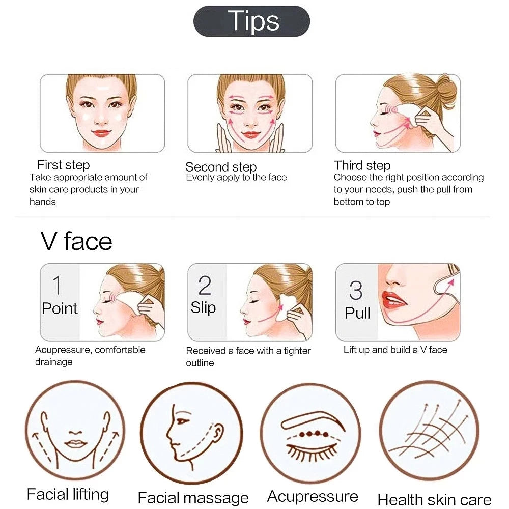 Rose Pink Gua Sha Massage Board for Face Lift - Smarsty