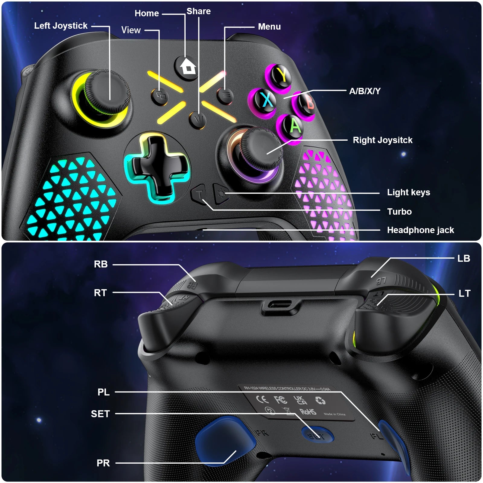 Wireless Gamepad for Xbox with Dual Vibration Feature - Smarsty