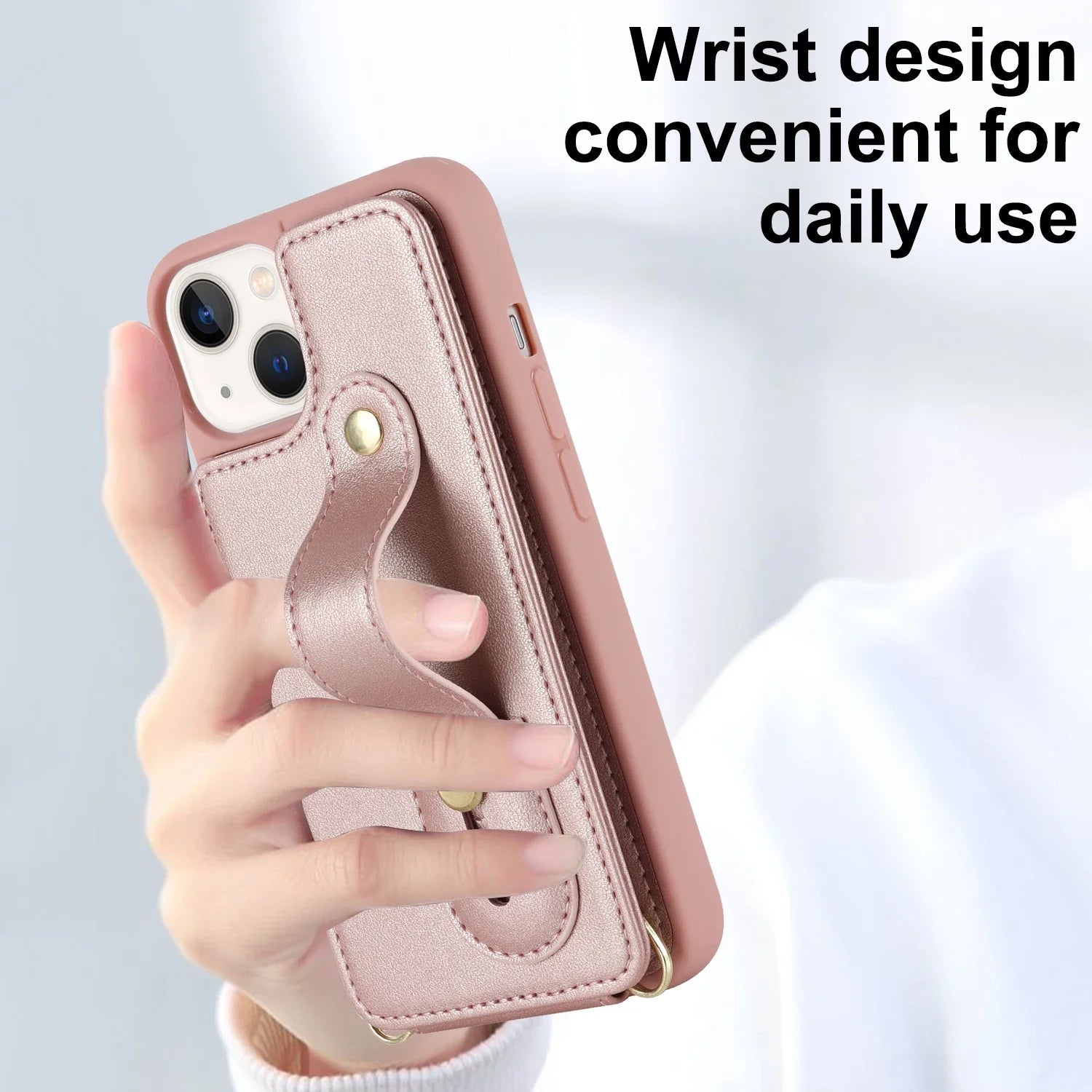 Crossbody Wristband Wallet Leather Cards Solt Case for iPhone 17 16 Pro Max 15 14 12 13 XS Plus SE 2022 Pocket Purse Lanyard Bag