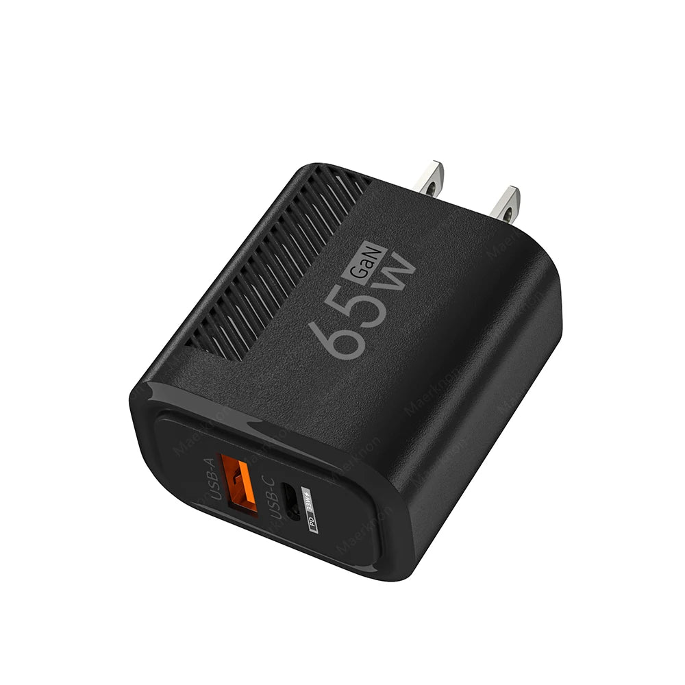 GaN USB C Charger 65W FastCharge EuropeanUnion US Plug - Smarsty