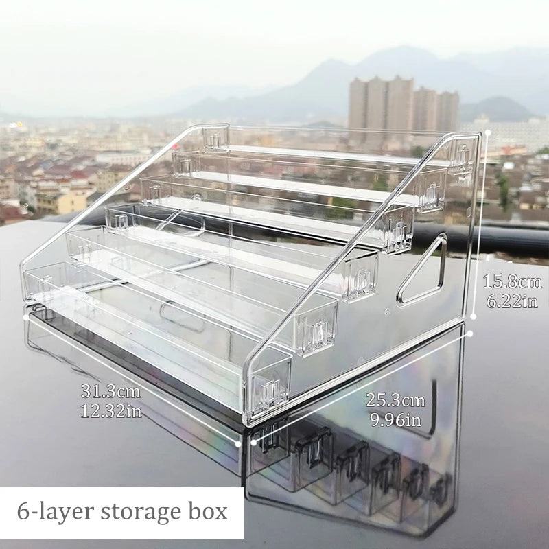 3-7 Tier Transparent Display Rack Stepped Multi-Layer Acrylic Storage Rack Toy Anime Car Model Small Wine Bottle Perfume Storage by Smarsty