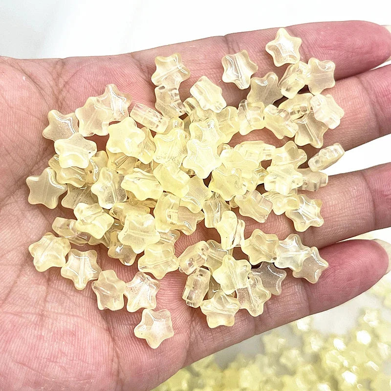 8mm Star Matte Glass Beads for Jewelry Making - Smarsty