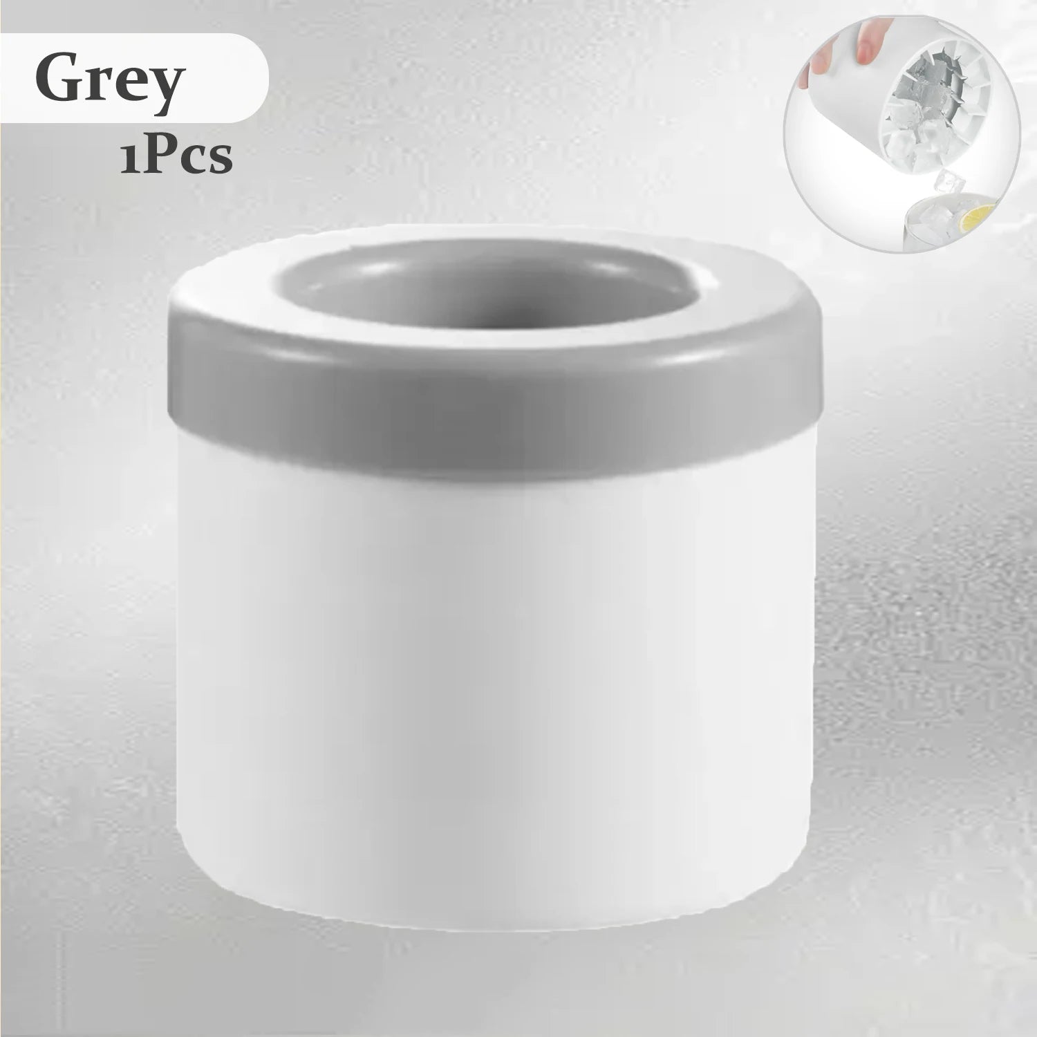 Food grade silicone cylindrical ice tray ice making mold for household kneading, ice storage box, ice cup, quick freezing (small