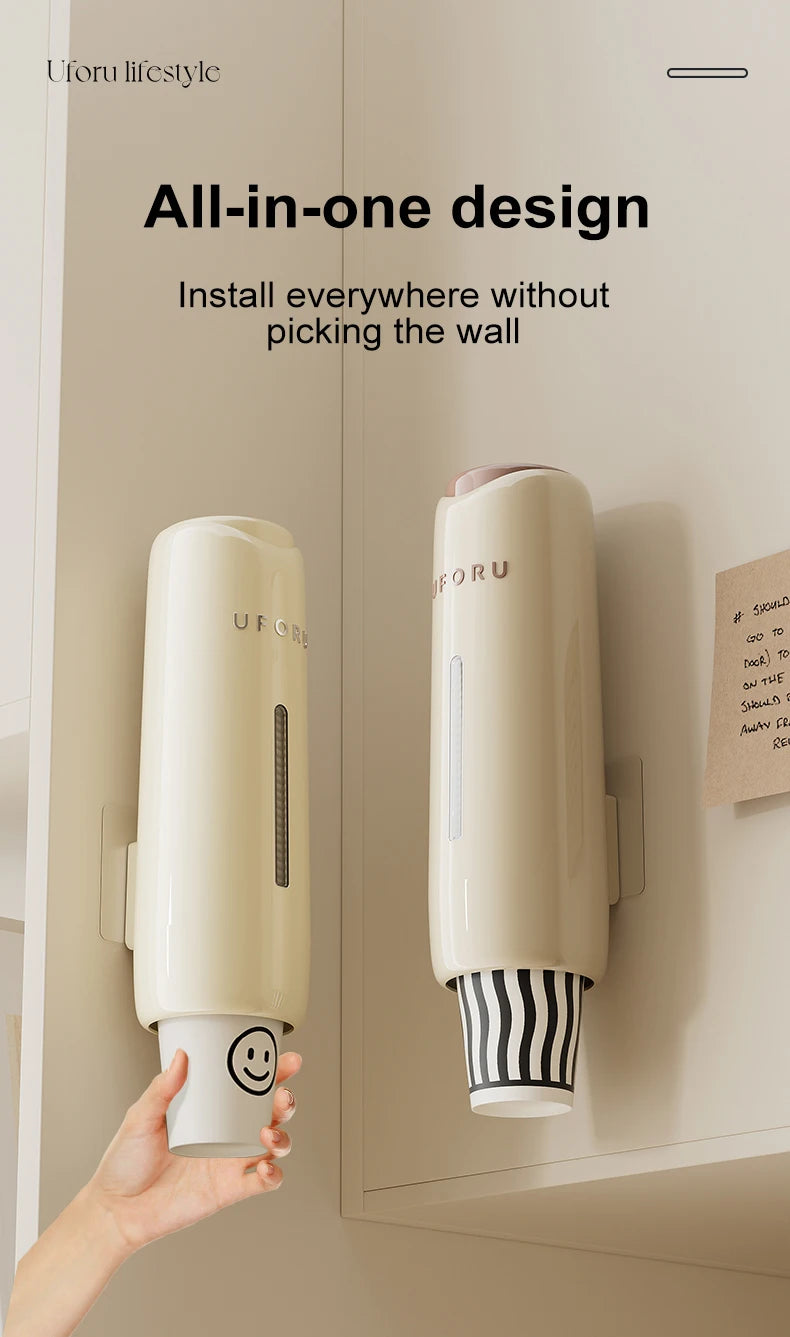 Home Perforation-Free Water Dispenser Cup Extractor,Living Room Kitchen Wall-mounted Bracket by Smarsty