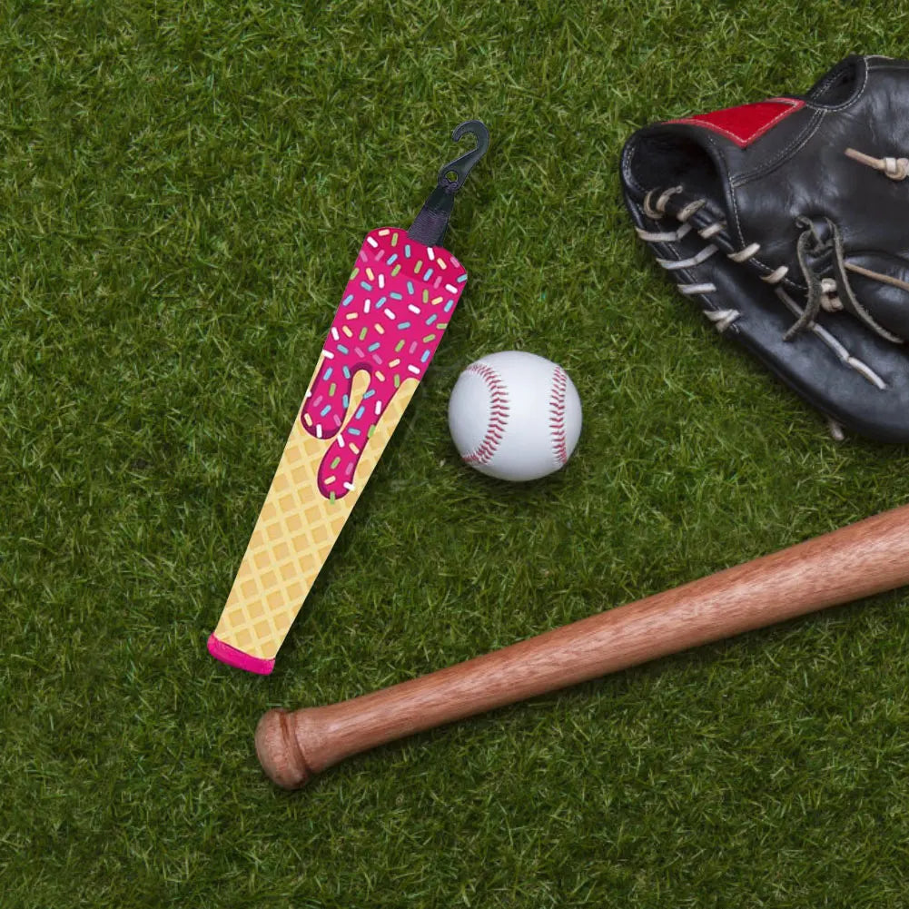 Baseball & Softball Handle Cover Cushy Zippered Sleeve Baseball Bat Handle Cover Hook for Hanging on Fence Baseball Accessories