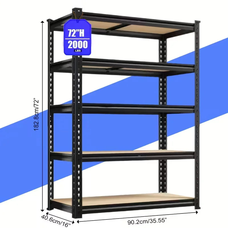 72"/60"H Garage Shelving Storage Shelves,2000LBS Capacity Heavy Duty Adjustable Storage Shelve For Closet - Smarsty