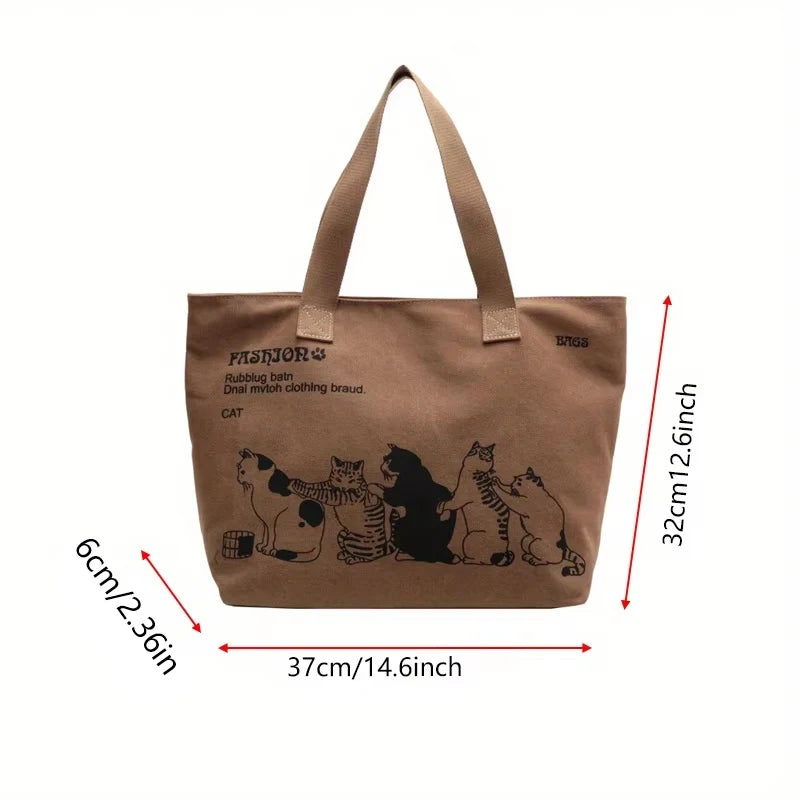 Canvas Tote For Women Spacious Durable With Zipper - Smarsty