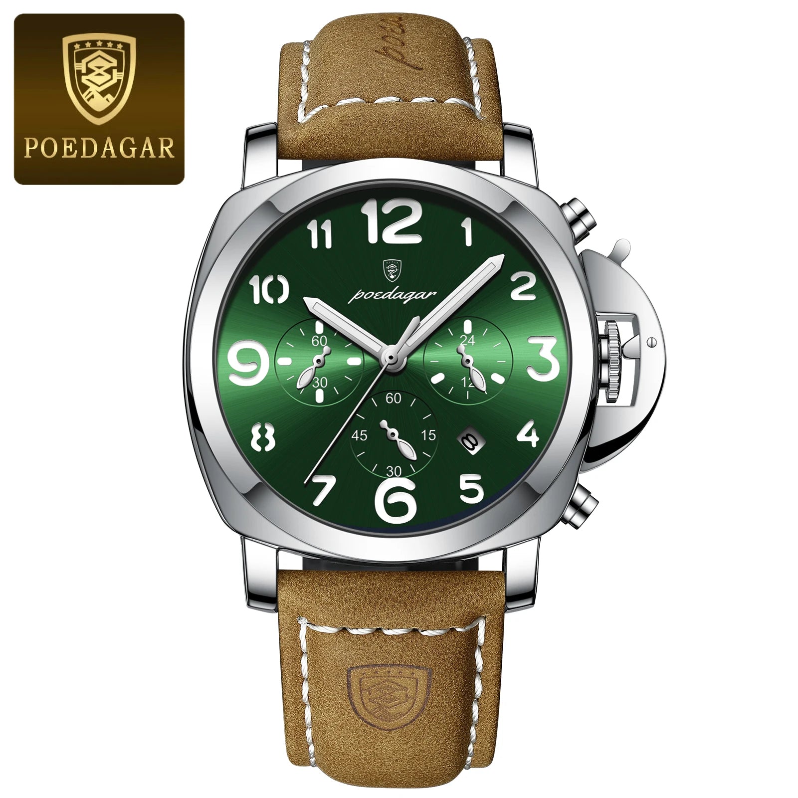 Luxury Waterproof Military Watch for Men Luminous Leather - Smarsty