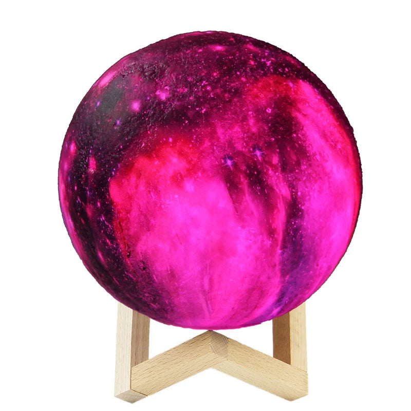 3D Printed Moon Lamp with Remote 16 Colors LED Night Light - Smarsty