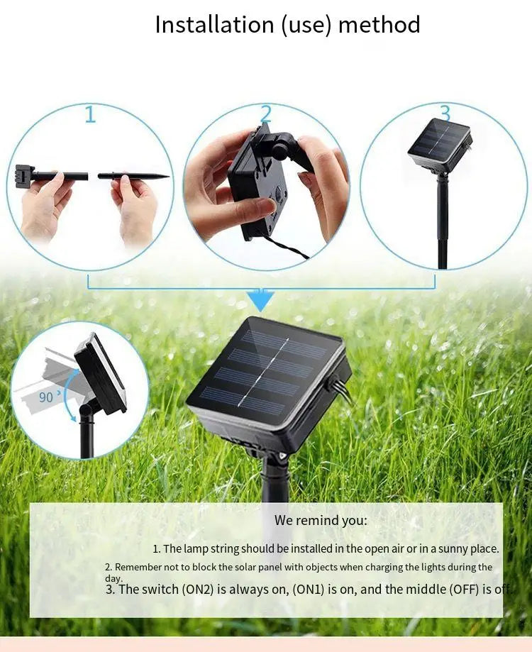 Solar LED String Fairy Lights for Outdoor Decor - Smarsty