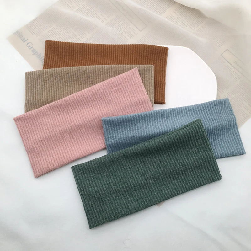 Soft Cotton Knitted Headband For Women Sweat Absorbent - Smarsty