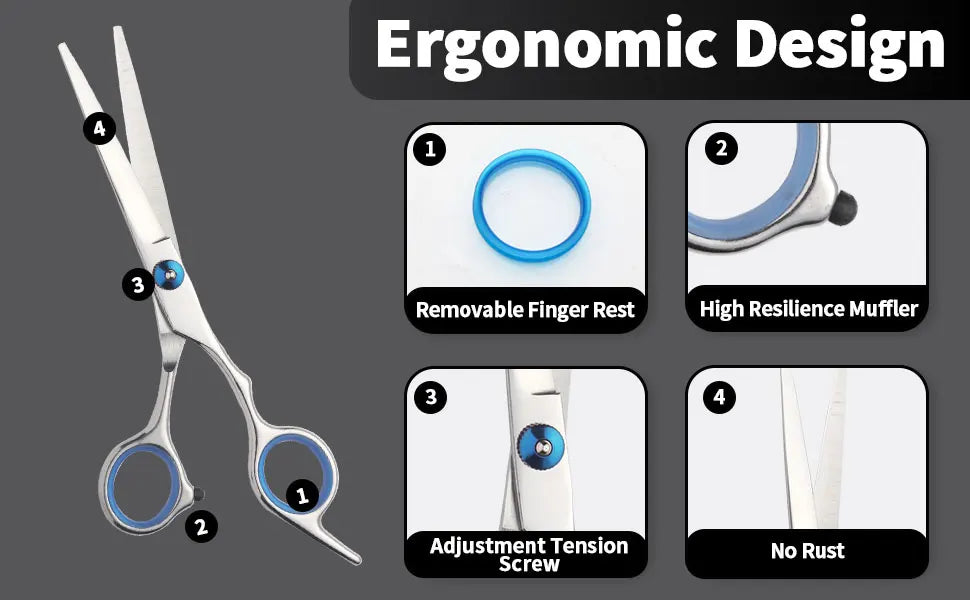 Professional Hair Scissors Set for Effortless Cutting - Smarsty