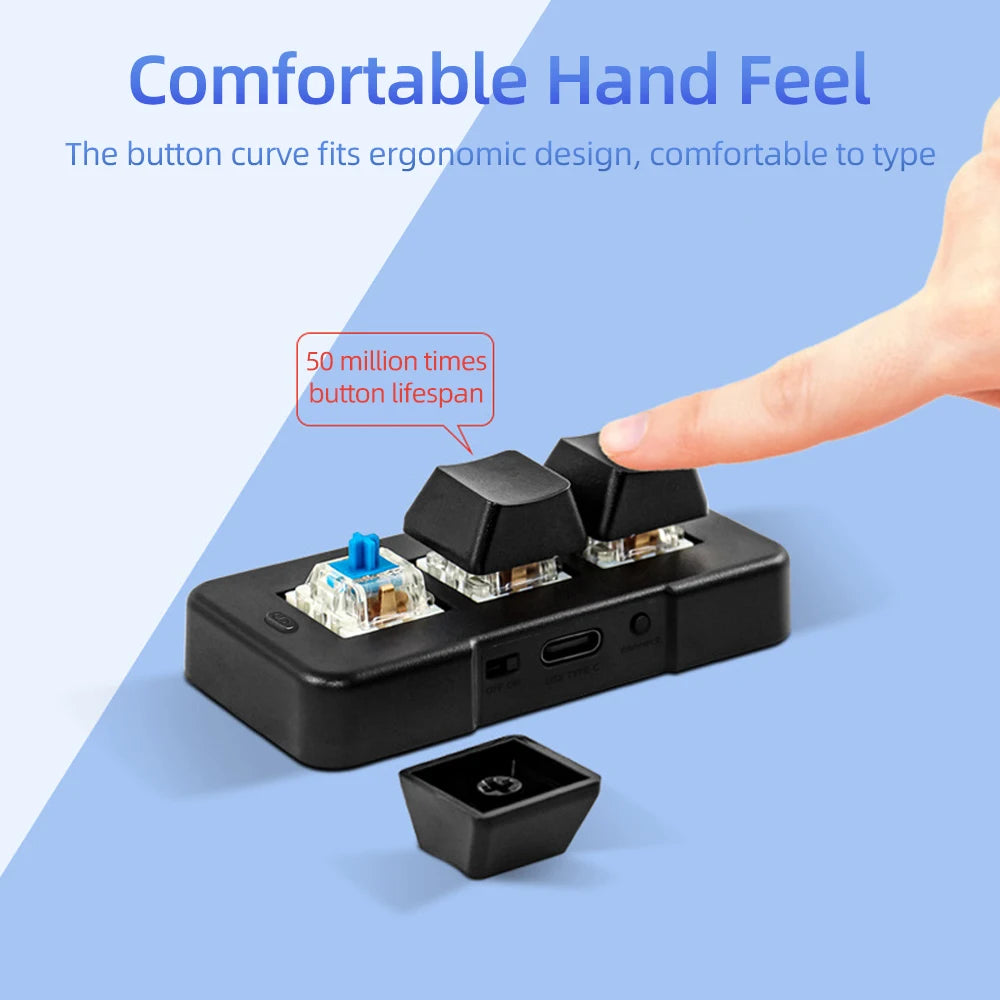 Mini Bluetooth Mechanical Keyboard Dual Mode USB Wireless
