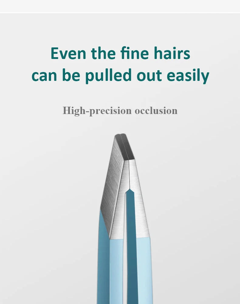 Stainless Steel Eyebrow Tweezers for Precise Hair Removal - Smarsty