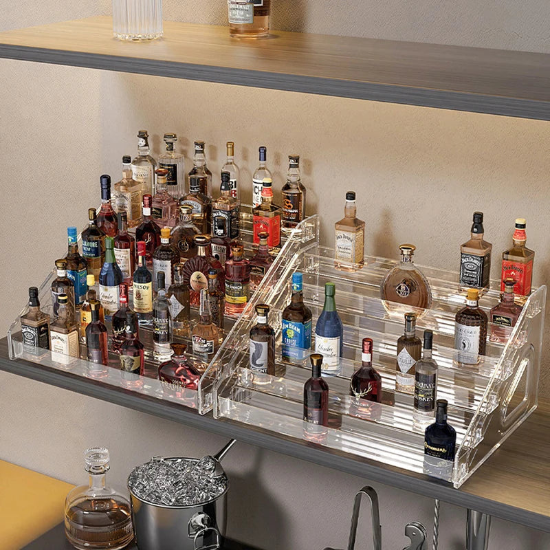 3-7 Tier Transparent Display Rack Stepped Multi-Layer Acrylic Storage Rack Toy Anime Car Model Small Wine Bottle Perfume Storage by Smarsty