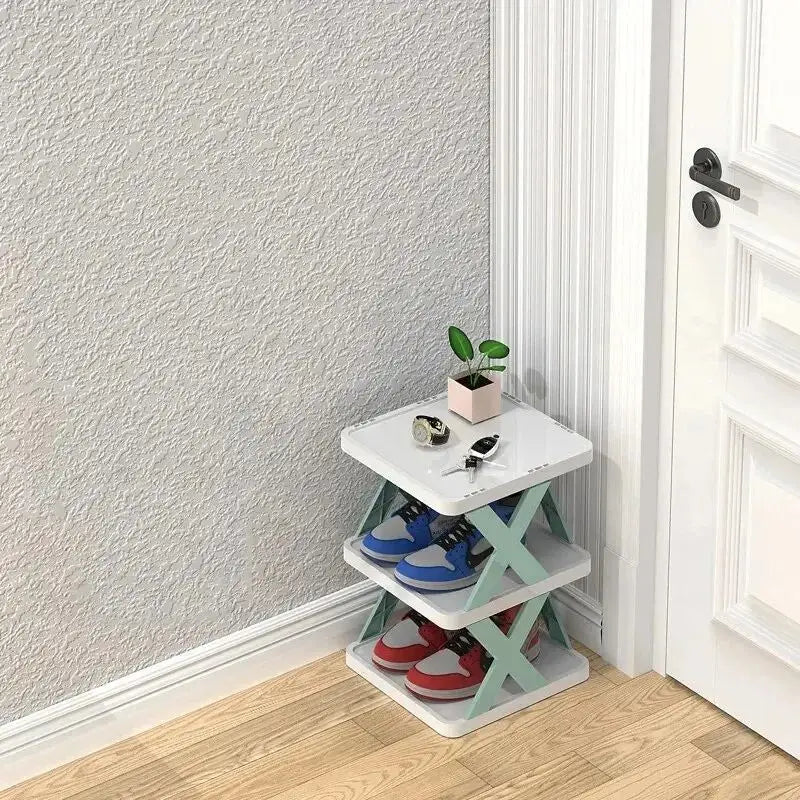5 Tier New Simple Shoe Rack Multi-folding Space-saving DIY Home Organizer Multifunctional Economic Storage Shoe Rack