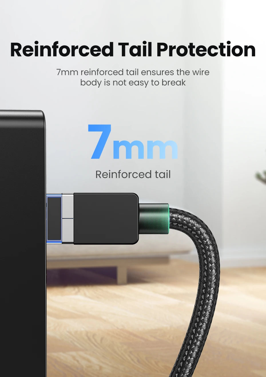 UGREEN CAT 8 Ethernet Cable High Speed Braided 40Gbps 2000Mhz Network Lan Cord RJ45 Shielded Indoor for Router PC PS5 Modem Xbox - Smarsty
