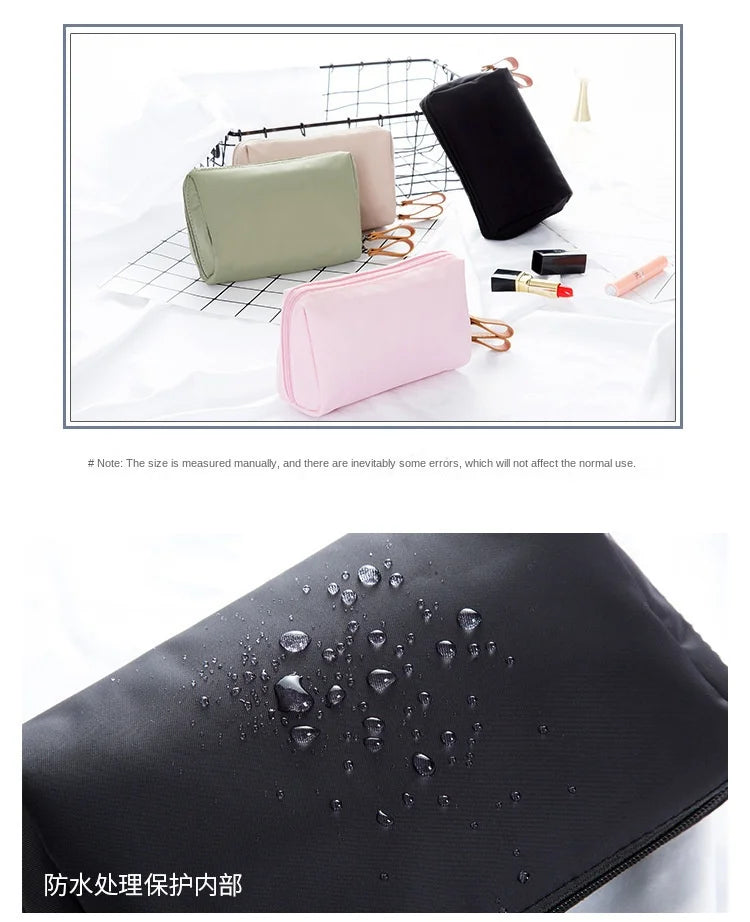 Waterproof Large Capacity Makeup Bag Multiple Colors Dacron Travel Storage Bag Partitioned Cosmetic Pouch Handbag Lipstick Pack - Smarsty